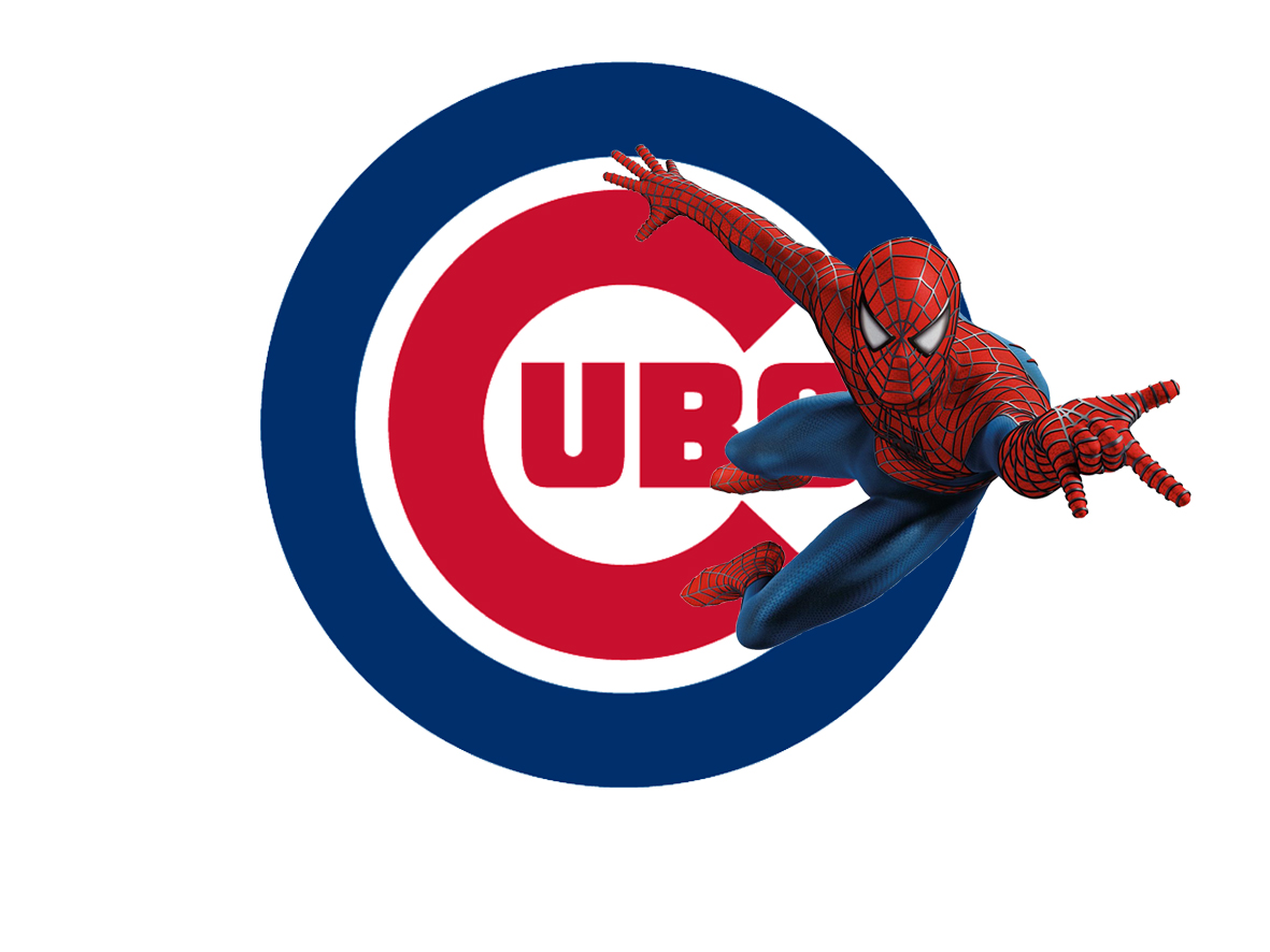 Chicago Cubs Spider Man Logo vinyl decal